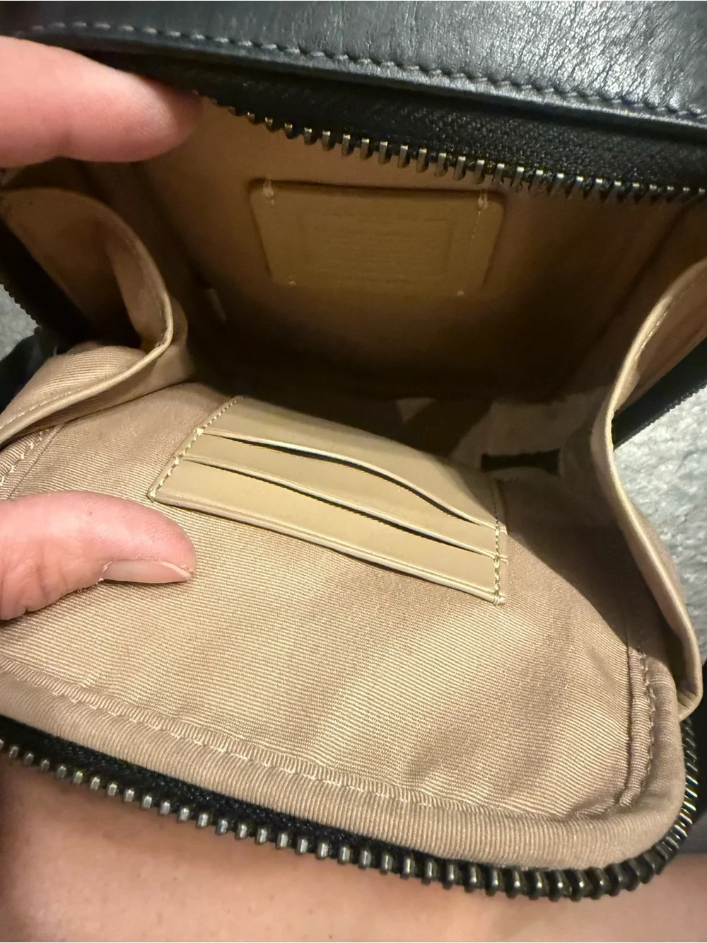 Coach Black and Cream Signature Canvas Messenger Crossbody